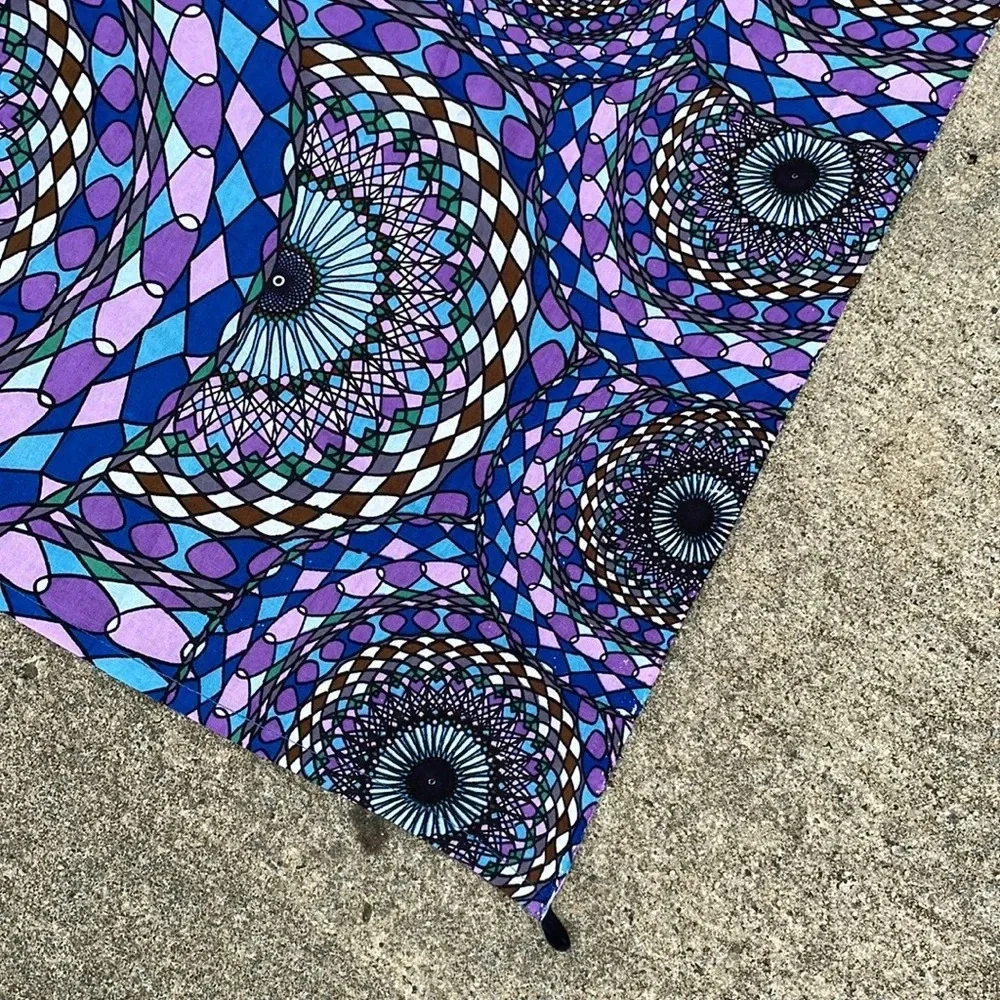 Sunshine Joy 3D Geometric Rings Tapestry